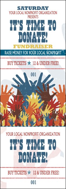 Fundraising Hands Event Ticket Product Front