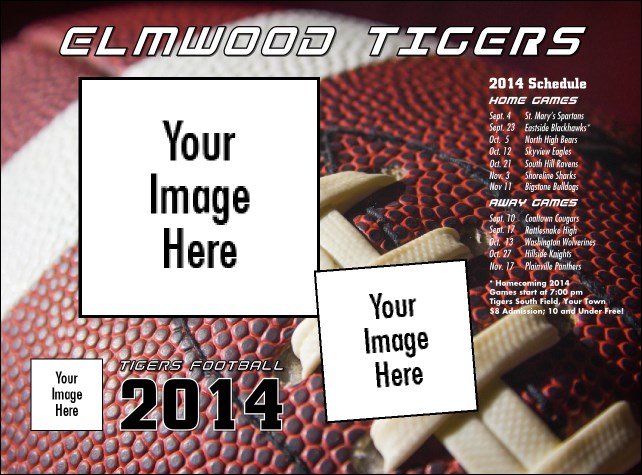 American Football Schedule Flyer Product Front
