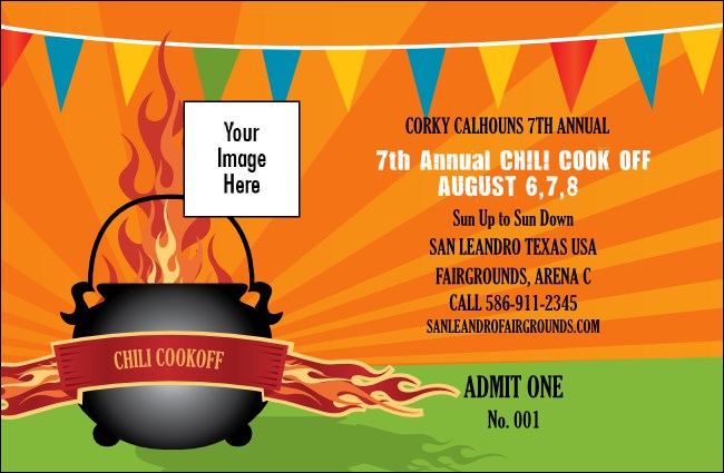 Chili Cookoff Drink Ticket Product Front
