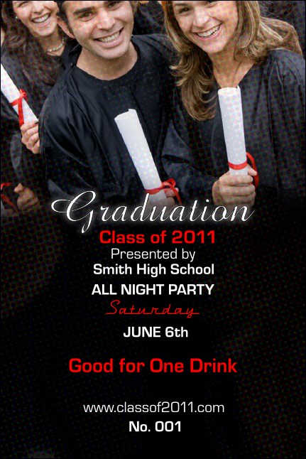 Graduation Diploma Drink Ticket