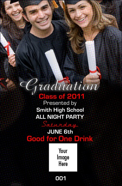 Graduation Diploma Drink Ticket Logo