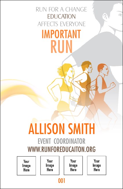 Run for a Cause Orange Drink Ticket Product Front