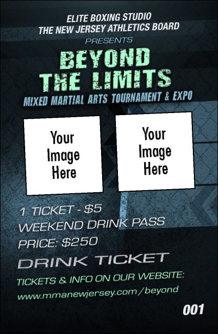 MMA Main Event Blue Drink Ticket 