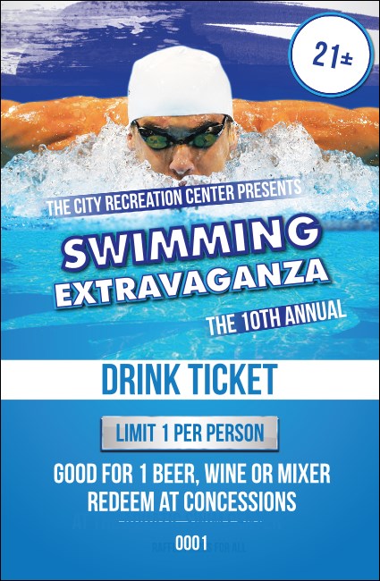 Swimming Drink Ticket
