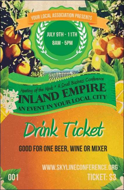 Inland Empire Drink Ticket Product Front