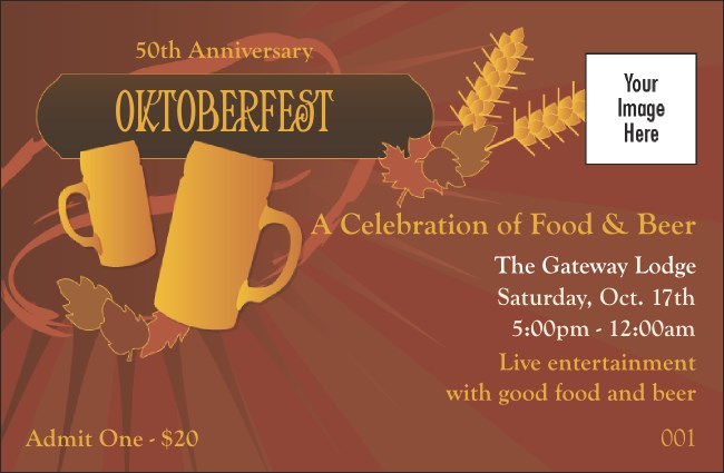 Oktoberfest Red Drink Ticket Product Front