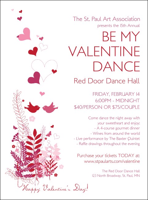 Valentine Love Birds Flyer