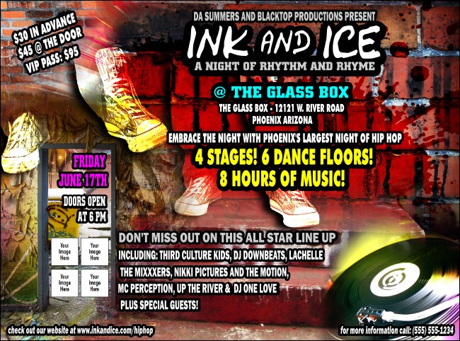 Hip Hop Graffiti Flyer