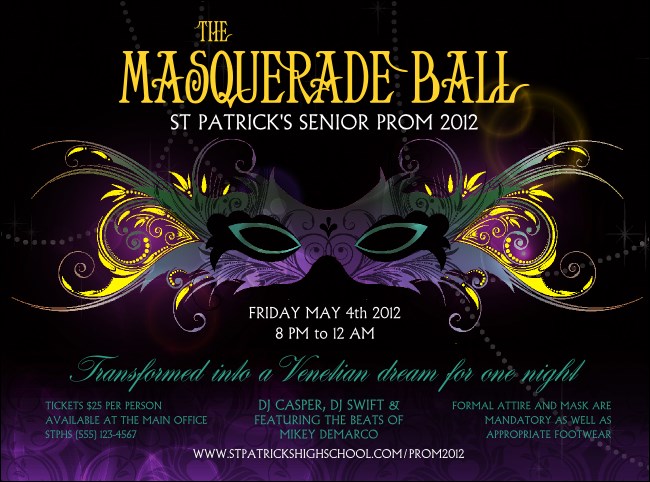 Masquerade Ball Flyer Product Front