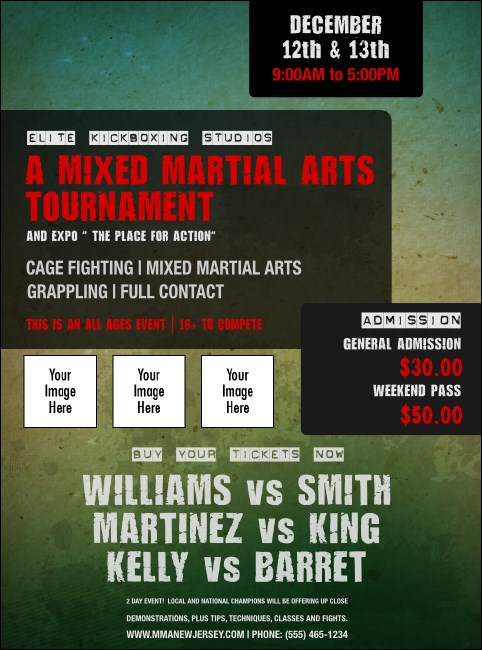 Contemporary Mixed Martial Arts Flyer