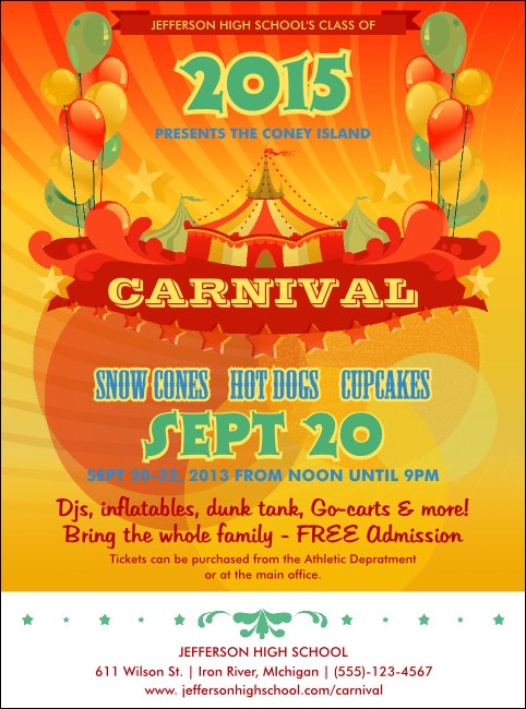 Carnival Flyer Product Front