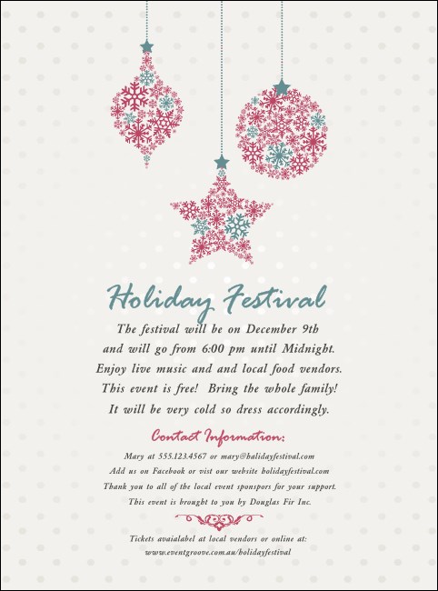 Snowflake Ornament Flyer