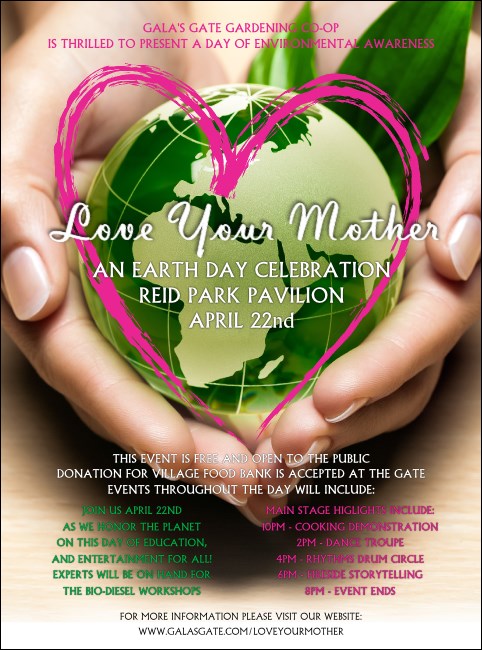 Earth Day Heart Flyer