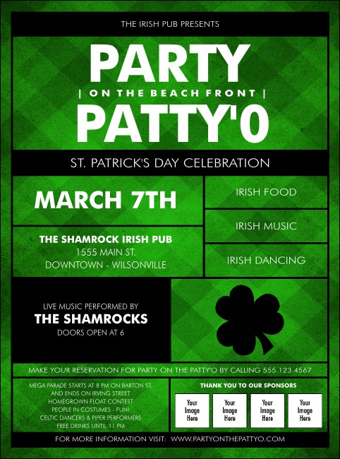 St. Patrick's Day Plaid Flyer