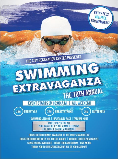 Swimming Flyer Product Front
