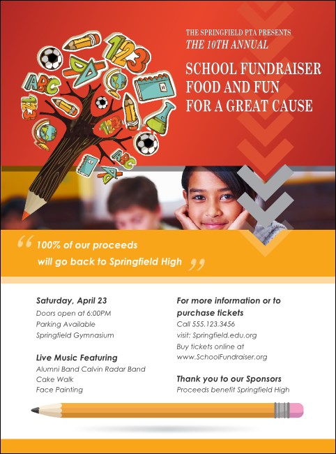 Fundraiser for Education Flyer Product Front