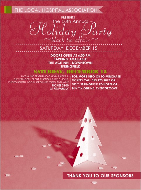 Paper Christmas Tree Red Flyer