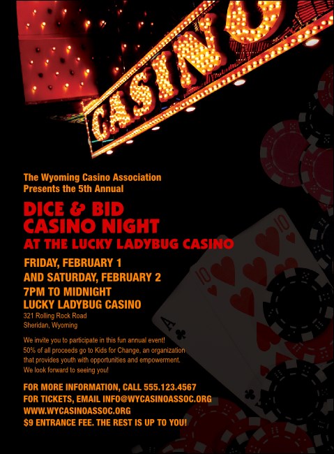 Casino Night Flyer Product Front