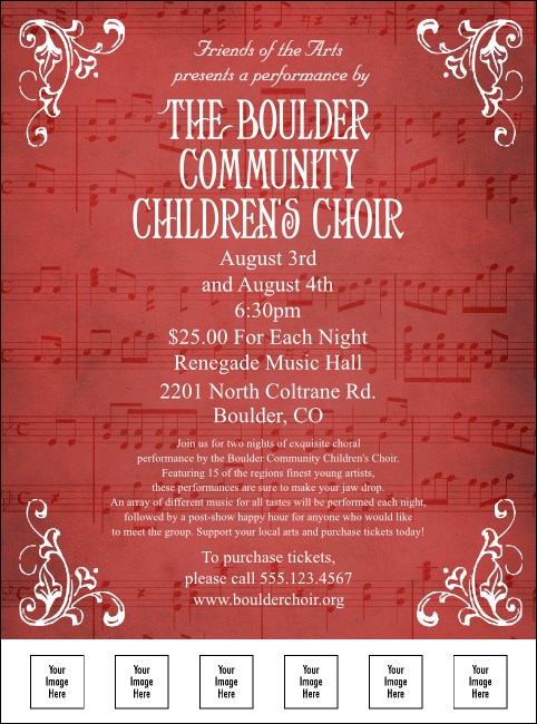 Choral Flyer Product Front