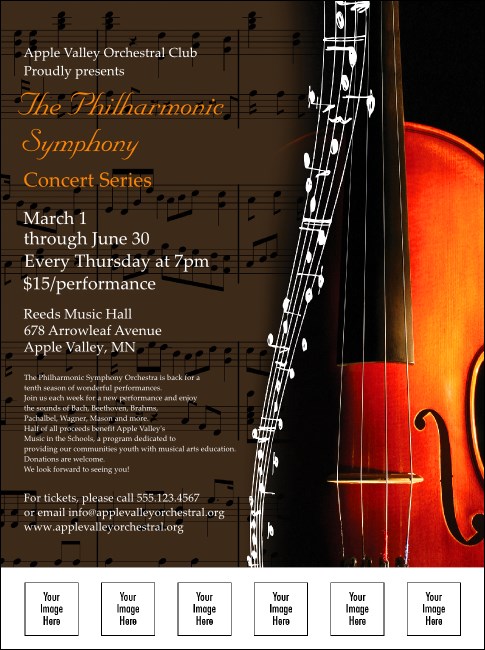 Symphony Flyer with Image Upload