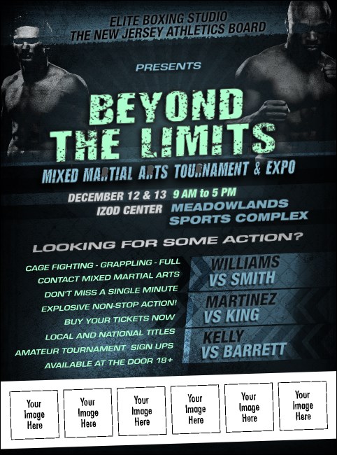 MMA Main Event Blue Logo Flyer Product Front