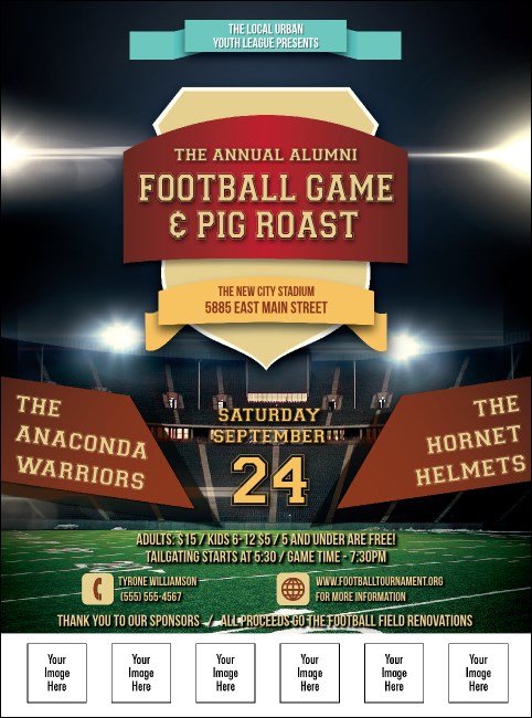 American Football Lights Logo Flyer