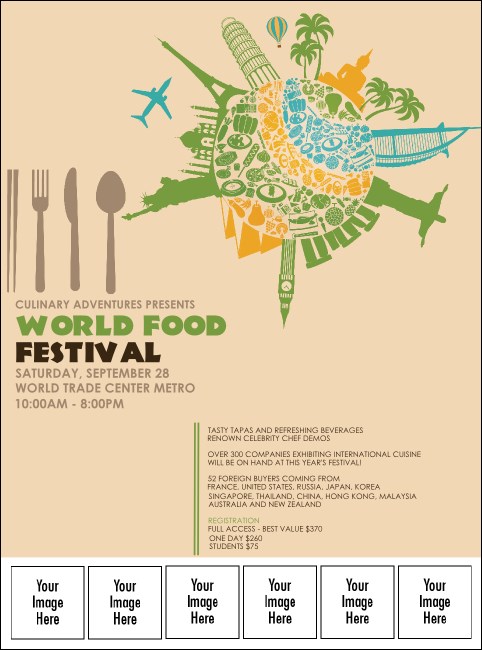 Food Festival Logo Flyer Product Front