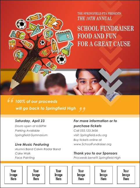 Fundraiser for Education Logo Flyer Product Front