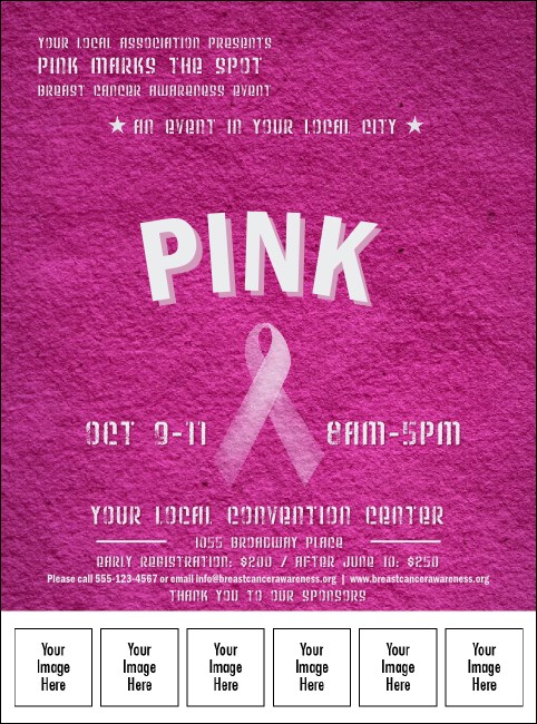 Breast Cancer Pink Ribbon Logo Flyer Product Front