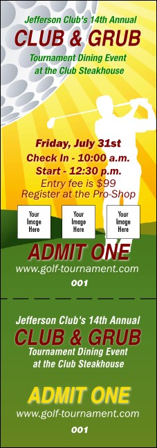 Golf Backswing Event Ticket