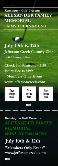 Golf Photo Event Ticket