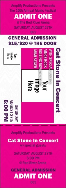 All Purpose Big Logo Magenta Event Ticket