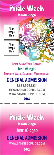 LGBT Pride Event Ticket Product Front
