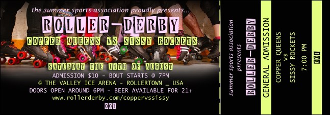 Roller Derby Legs Event Ticket Product Front