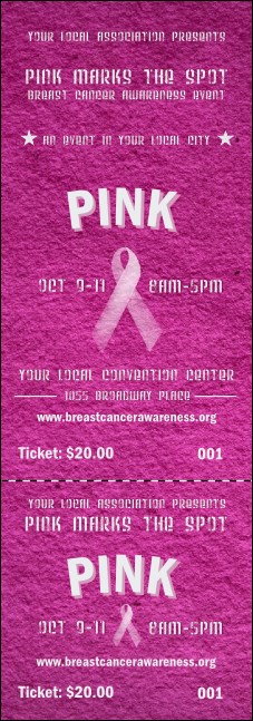 Breast Cancer Pink Ribbon Event Ticket
