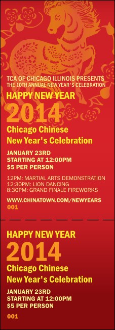 Chinese New Year 2014 Event Ticket