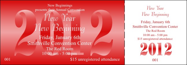 Year General Admission Ticket (Red)