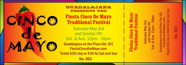 Cinco de Mayo General Admission Ticket 002 Product Front
