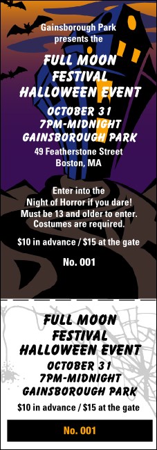 Halloween General Admission Ticket 005 Product Front