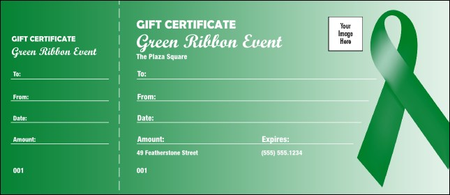 Green Ribbon Gift Certificate