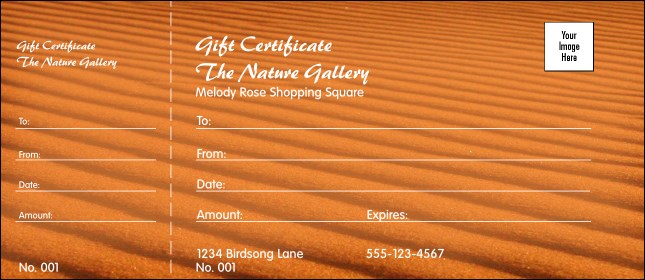 Nature Series - Desert Gift Certificate Product Front