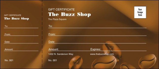 Coffee Gift Certificate Product Front