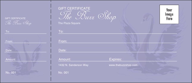 Swan Gift Certificate 002