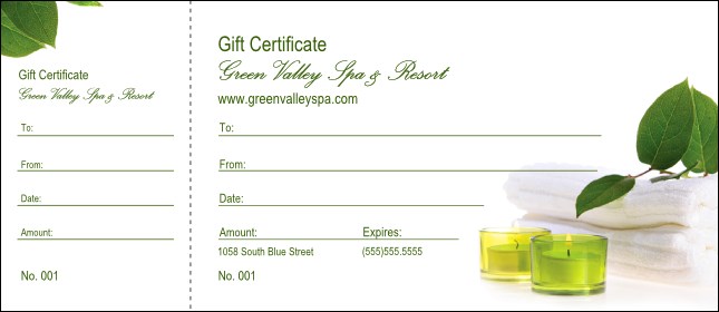 Spa Gift Certificate