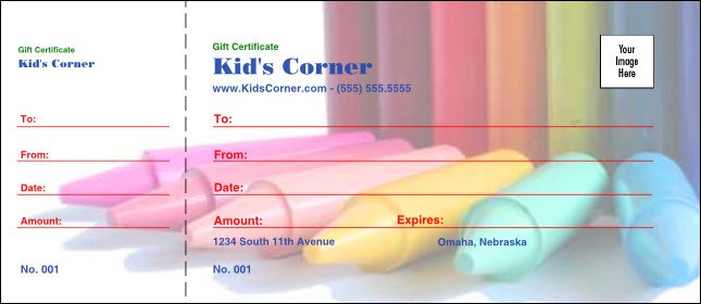 Crayons Logo Gift Certificate Product Front