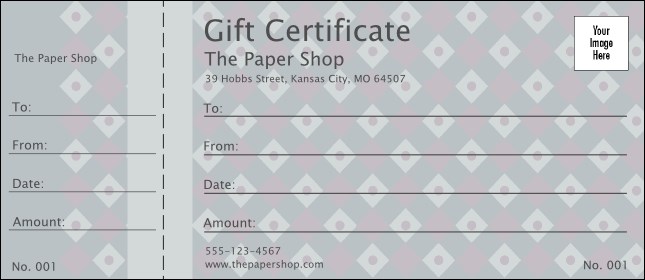 Dark Silver Diamonds Logo Gift Certificate