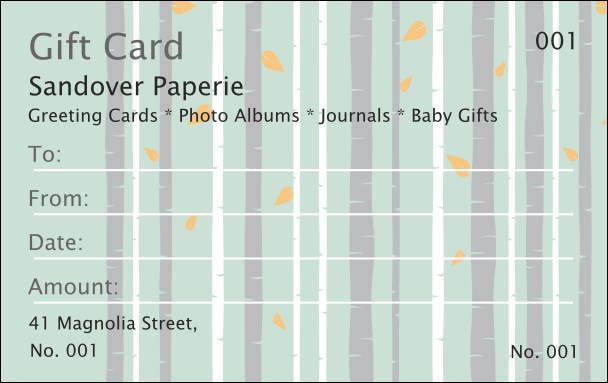 Gift Card - Natural Theme Birch