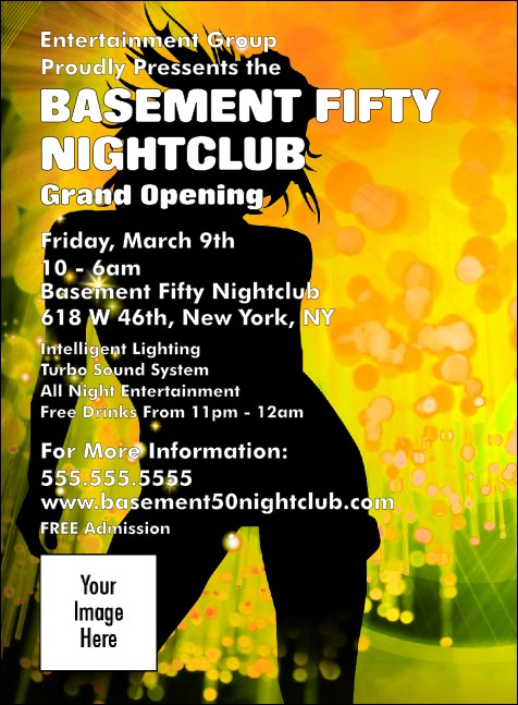 Nightclub Yellow Invitation