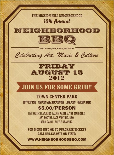 BBQ Vintage Invitation