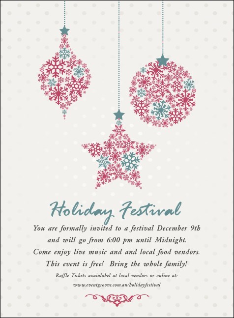 Snowflake Ornament Invitation